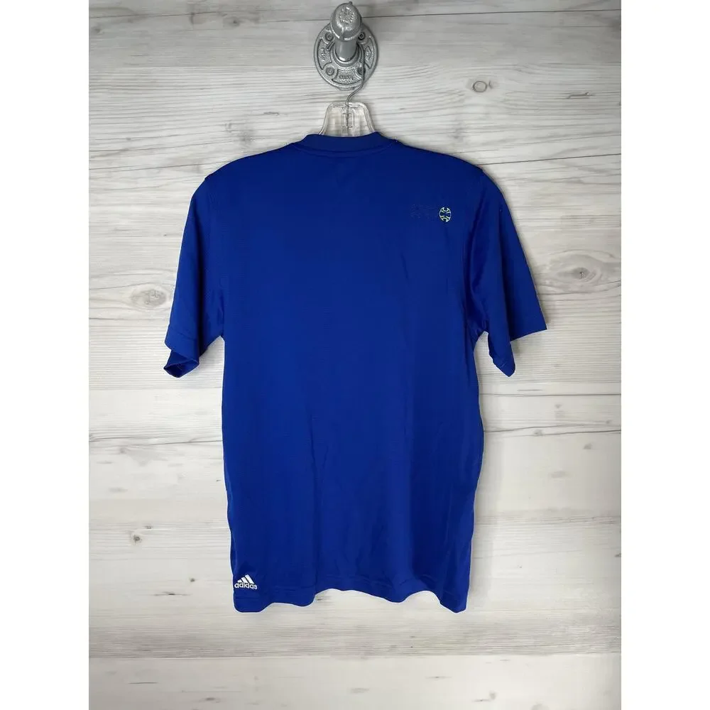 Adidas Shirt Mens Small Blue Clima Soccer Training Jersey‎ Short Sleeve Athletic